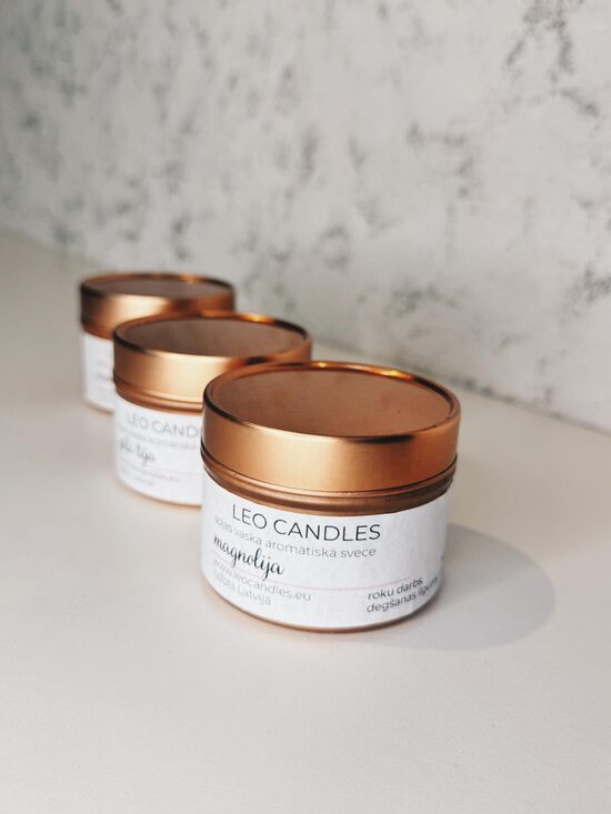 Sojas vaska svece Rose Gold bundžiņā